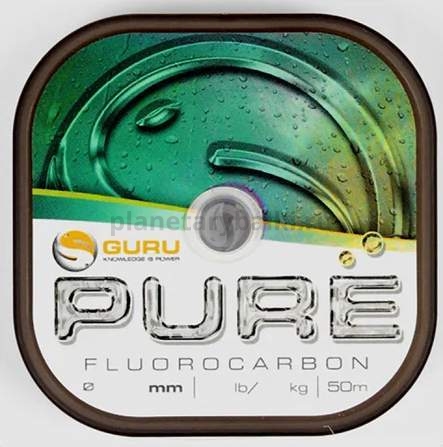 Леска флюорокарбоновая Guru Pure Fluorocarbon 50м, 0,12мм, 1,17кг