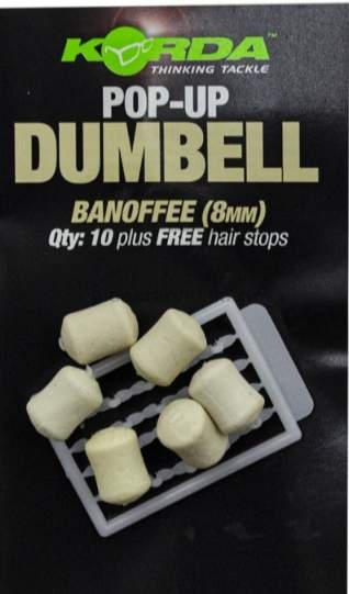 Имитационная приманка KORDA Dumbell Pop-Up Banoffee 8мм, 10шт.
