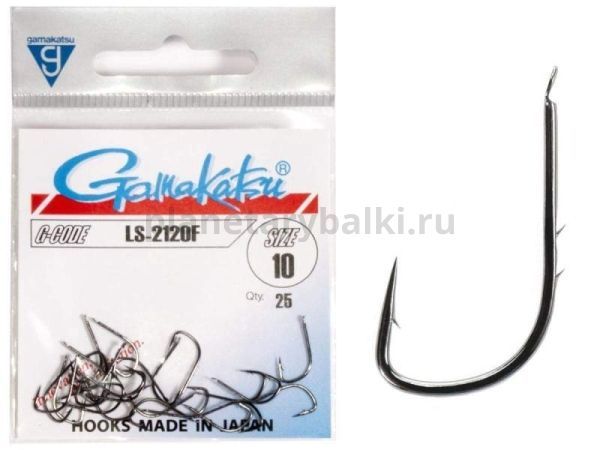 Крючки Gamakatsu LS-2120F HOOKS BLACK разм. 10 25шт.