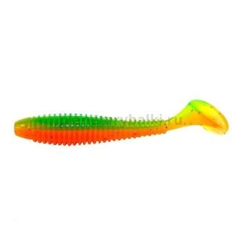 Виброхвост FLAGMAN Mystic Fish Fat 3,3" 8,2см, #0215 Orange Chartreuse, 4шт.