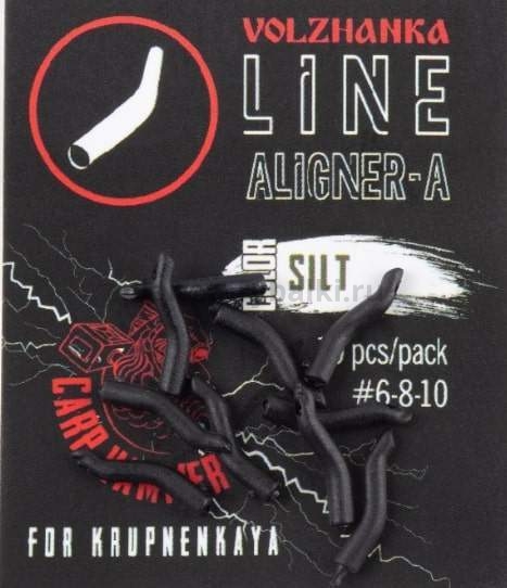 Лентяйка для крючков Volzhanka Line Aligner-A размер 6-8-10, цвет Silt 10шт.