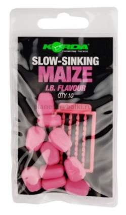 Имитационная приманка KORDA Slow Sinking Maize IB Pink медленно тонущая 10шт.