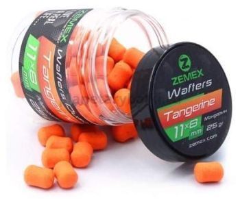 Бойлы нейтральные ZEMEX Wafters Dumbells Tangerine 11х8мм, 25гр.