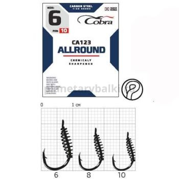 Крючки Cobra Allround PASTEHOLDER CA123 №6, 10шт.