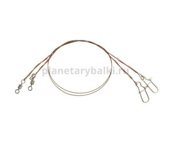 Поводок FLAGMAN Stainless Steel X19 15кг, 30см, 2шт.