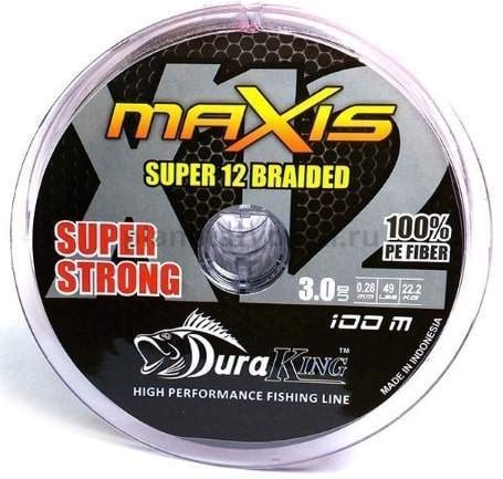 Плетеный шнур DuraKing MAXIS 12X 150м, 0,36мм, 72lbs, 32,7кг, #5 мультиколор