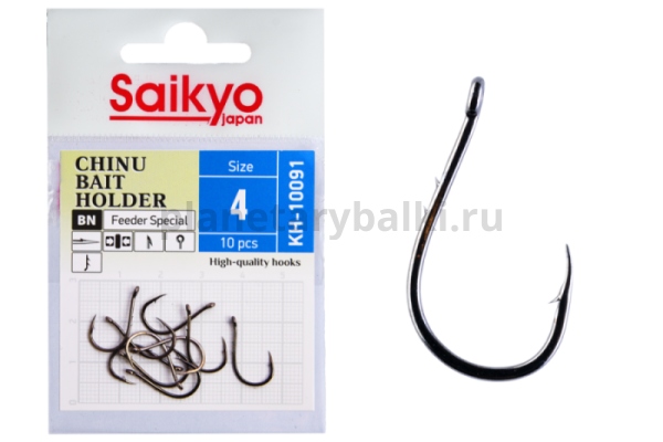 Крючки Saikyo CHINU BAIT HOLDER BN KH-10091 №4, 10шт.