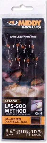 Поводки готовые MIDDY Las-Soo Feeder крючок №14, 0.18мм, 6шт.