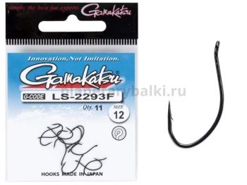 Крючки Gamakatsu LS-2293F NEW LABEL EYED HOOKS BLACK разм. 12 11шт.