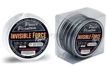 Монофильная леска Power Phantom Invisible Force Tippet CLEAR 30м, 0,20мм, 5,1кг