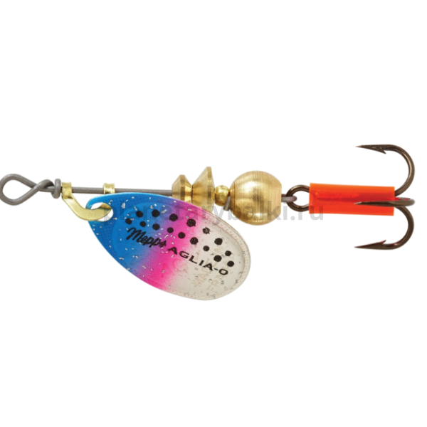 Блесна вращающаяся Mepps AGLIA FLUO Micropigments Trout, 0, 2,5гр., цвет Rainbo