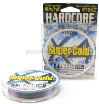 Плетеный шнур Duel PE Hardcore Super Cold X8 200м, 0,185мм, 12кг, #1.2 5color