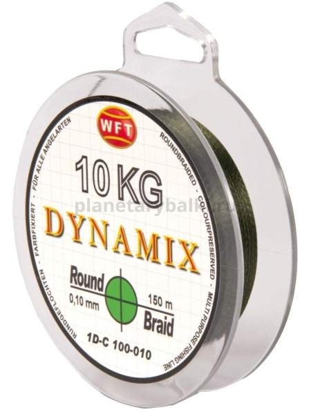 Шнур плетёный WFT KG ROUND DYNAMIX Green 150м, 0,10мм, 10кг