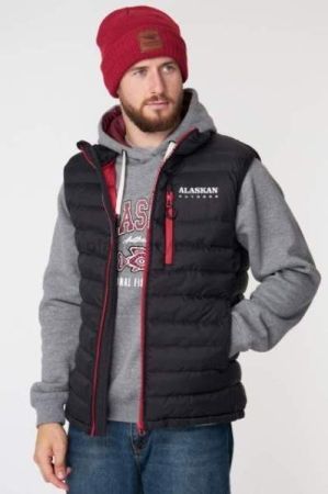 Жилет Alaskan Juneau Vest Black, размер M утепленный стеганый черный /красный