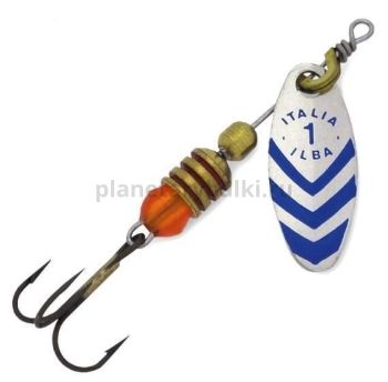 Блесна вращающаяся ILBA LUNGO d/st №1, 3гр, цвет silver-blue