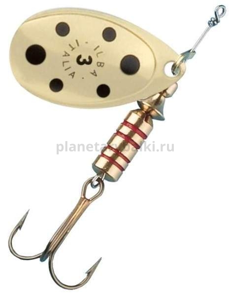 Блесна вращающаяся ILBA TONDO d/s №1, 3гр., цвет gold-black