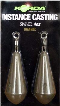 Грузило KORDA Distance Casting Swivel Gravel 4,0oz, 113гр., 2шт.