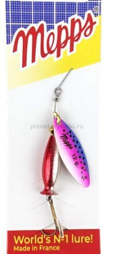 Блесна вращающаяся MEPPS Aglia Long Heavy №1+, 12гр., цвет AG/rainbow