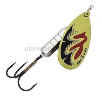 Блесна вращающаяся ILBA ESA - d №5, 19гр., цвет gold-red-black