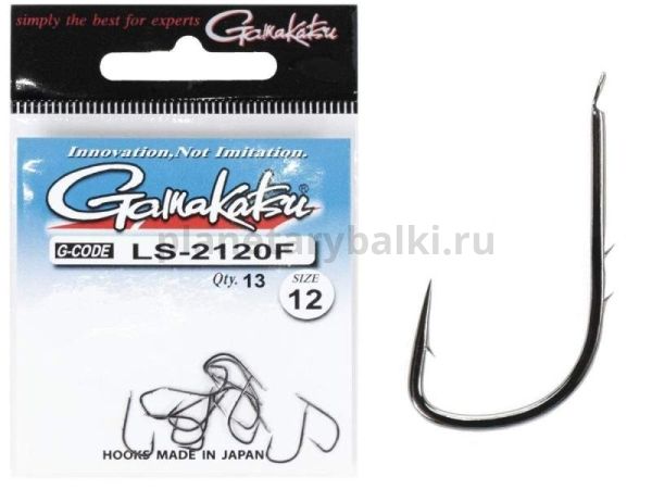 Крючки Gamakatsu LS-2120F NEW LABEL HOOKS BLACK разм. 12 13шт.