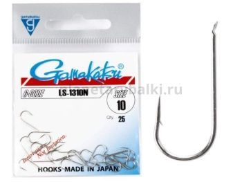 Крючки Gamakatsu LS-1310N HOOKS NICKEL разм. 10 25шт.