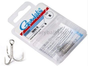 Крючки-тройники Gamakatsu 13N TREBLE HOOKS NICKEL №10, 10шт.
