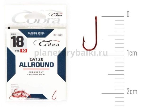 Крючки Cobra Allround MIRAGE CA120 №18, 10шт.