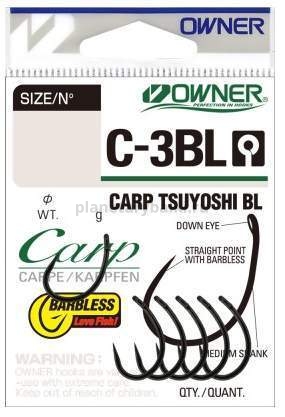 Крючок OWNER Carp Tsuyosni Barbless BC №8, 8шт.