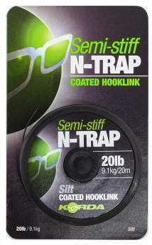 Поводковый материал KORDA N-Trap Semi-stiff Silt 20м, 9,1кг, 20lb