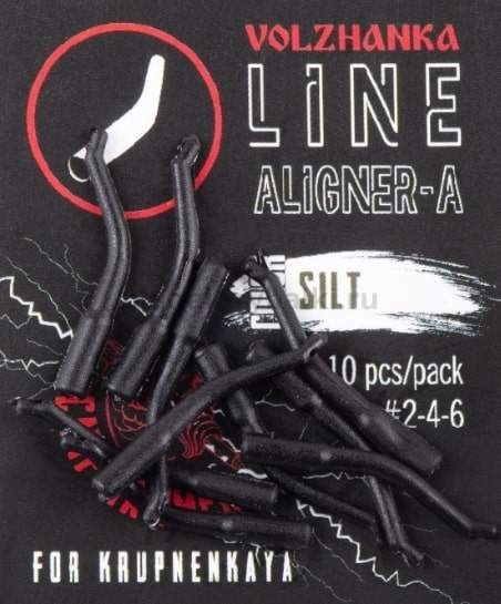 Лентяйка для крючков Volzhanka Line Aligner-A размер 2-4-6, цвет Silt 10шт.