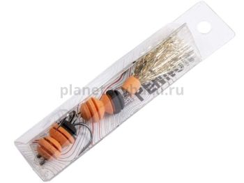 Приманка джиговая Lucky John PENNON ROLLERWORM оранж./черн. в блистере