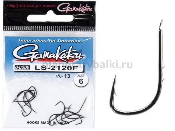 Крючки Gamakatsu LS-2120F NEW LABEL HOOKS BLACK разм. 06 13шт.