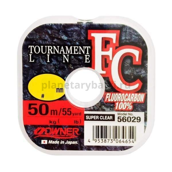 Леска OWNER Tournament FC 50м, 0,29мм, 5,4кг