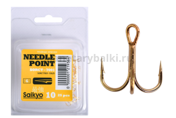 Крючки тройные Saikyo 7001G №10, 25шт.