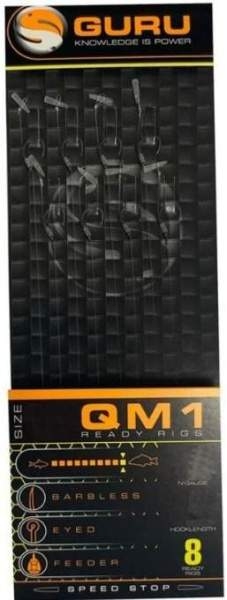 Поводки готовые GURU QM1 Speed Stop Ready Rigs 4" 10см, №12, 0,19мм, 8шт.