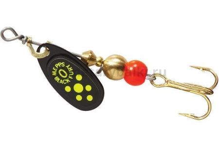Блесна вращающаяся Mepps BLACK FURY №00, 1,5гр., цвет Black/Chartreuse