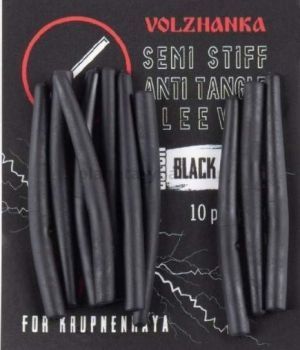 Конус для поводка Volzhanka Semi Stiff Anti Tangle Sleeves, цвет Black 36мм, 10шт.