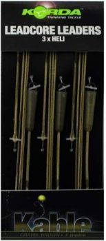 Монтаж готовый KORDA Leadcore Leader Heli Gravel тест 50lb, длина 100см, 3шт.