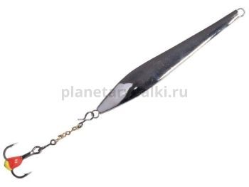 Блесна вертикальная Lucky John DOUBLE BLADE с цепочкой и тройником 45мм, 3,7гр., цвет SG блистер