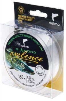 Леска монофильная Salmo Diamond EXELENCE FLUORO COATED Clear 150м, 0,40мм, 12,3кг
