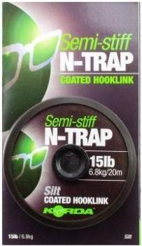 Поводковый материал KORDA N-Trap Semi-stiff Silt 20м, 6,8кг, 15lb
