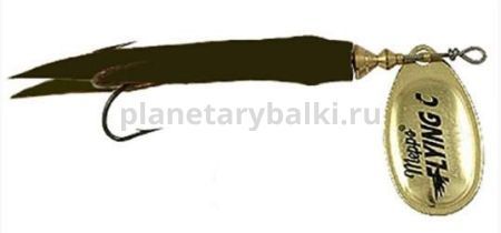 Блесна вращающаяся MEPPS Aglia Flying №1, 10гр., цвет OR/black