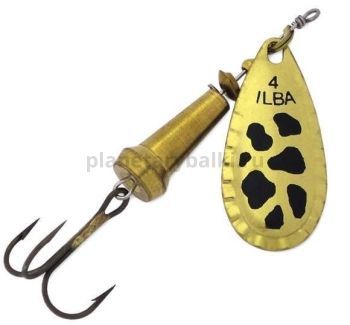Блесна вращающаяся ILBA SPARK eco №4, 10гр., цвет gold-black