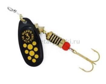 Блесна вращающаяся MEPPS Black Fury Jaune №3, 6,5гр., цвет NR