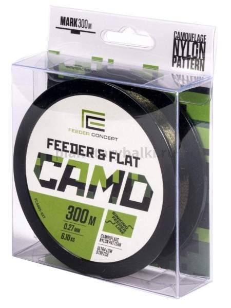Леска монофильная Feeder Concept FEEDER & FLAT Camo 300м, 0,27мм, 6,1кг
