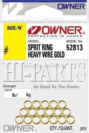 Кольцо заводное OWNER Sprit Ring Regular gold №3, 16шт.