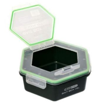 Контейнер для прикормки CARP PRO с крышкой без отверстий 1,5л