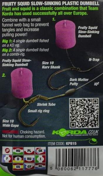 Имитационная приманка KORDA Dumbell Slow Sinking Fruity Squid 8мм, 10шт. для рыбалки, Имитационная приманка KORDA Dumbell Slow Sinking Fruity Squid 8мм, 10шт. отзывы, Имитационная приманка KORDA Dumbell Slow Sinking Fruity Squid 8мм, 10шт. купить, Имитационная приманка KORDA Dumbell Slow Sinking Fruity Squid 8мм, 10шт. купить в интернет магазине, Имитационная приманка KORDA Dumbell Slow Sinking Fruity Squid 8мм, 10шт. выбрать, Имитационная приманка KORDA Dumbell Slow Sinking Fruity Squid 8мм, 10шт. обзор, Имитационная приманка KORDA Dumbell Slow Sinking Fruity Squid 8мм, 10шт. купить в розничном магазине