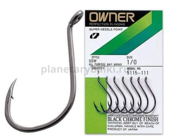 Крючки OWNER Oh SSW BC №7/0, 3шт.