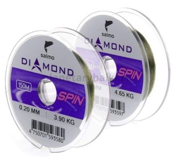 Набор лесок монофильных Salmo Diamond SPIN ОКУНЬ 150м, 0,20/0,22мм, 3,9/4,65кг, 2шт. (коробочная версия)